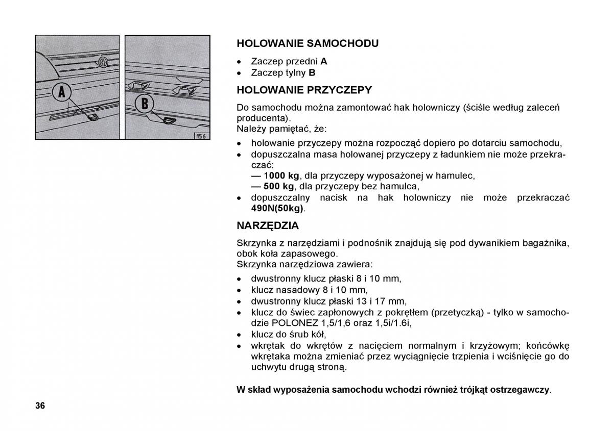 FSO Polonez instrukcja obslugi / page 44