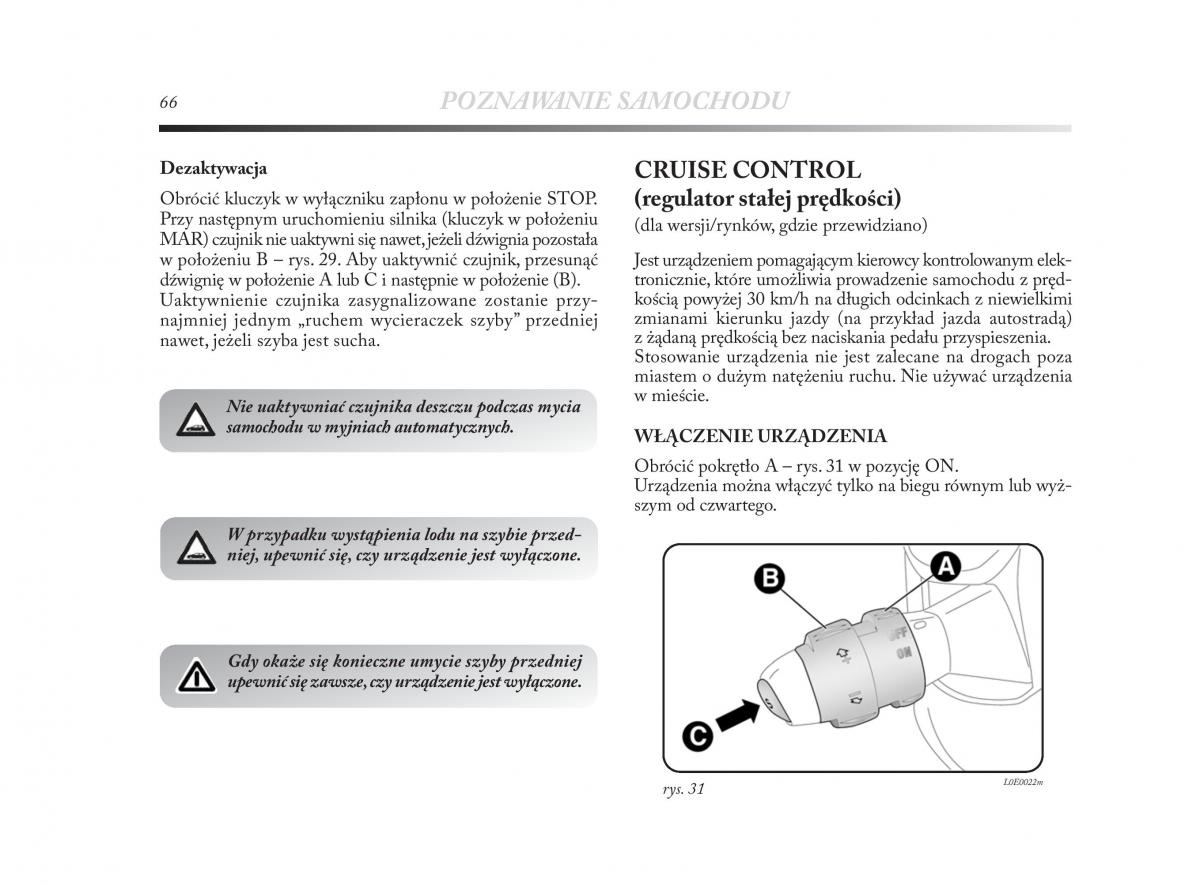 Lancia Delta Chrysler Delta instrukcja obslugi / page 67