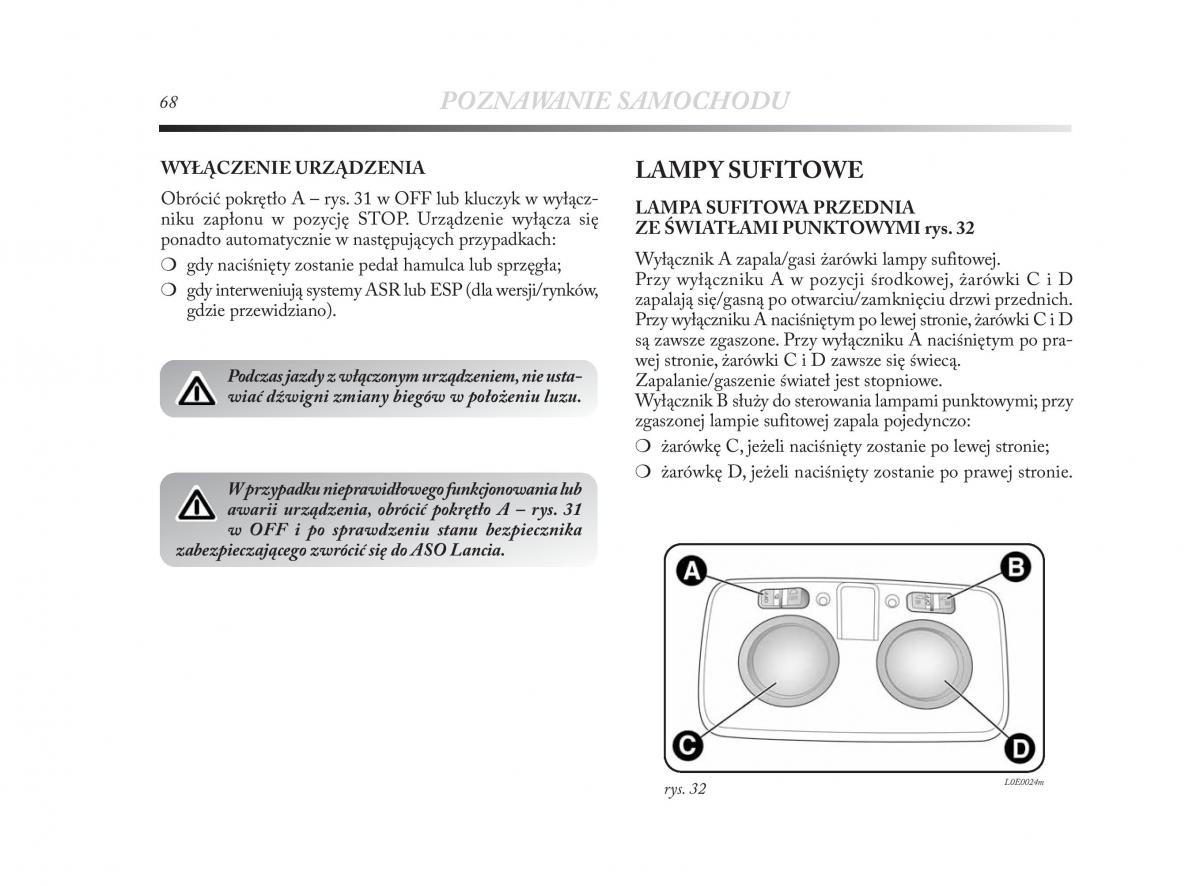 Lancia Delta Chrysler Delta instrukcja obslugi / page 69