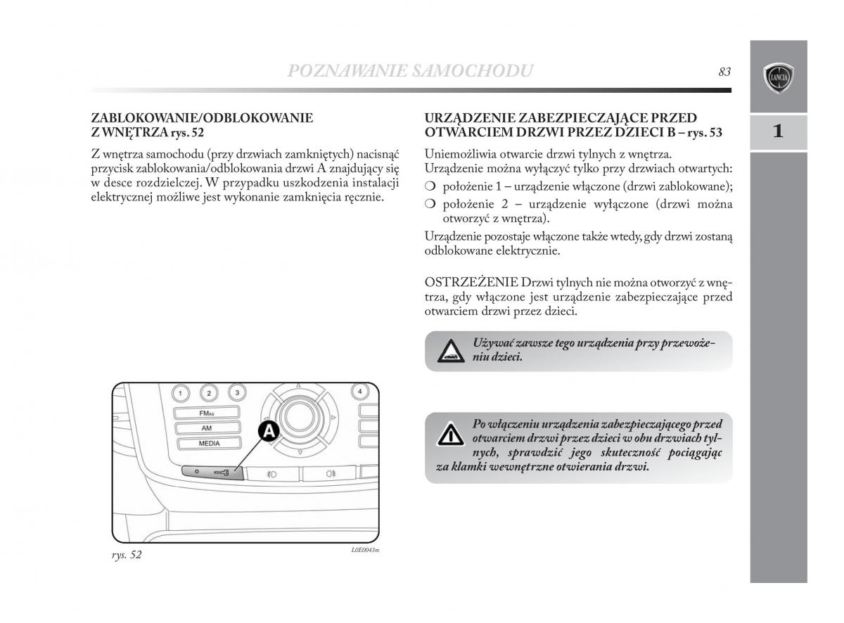 Lancia Delta Chrysler Delta instrukcja obslugi / page 84