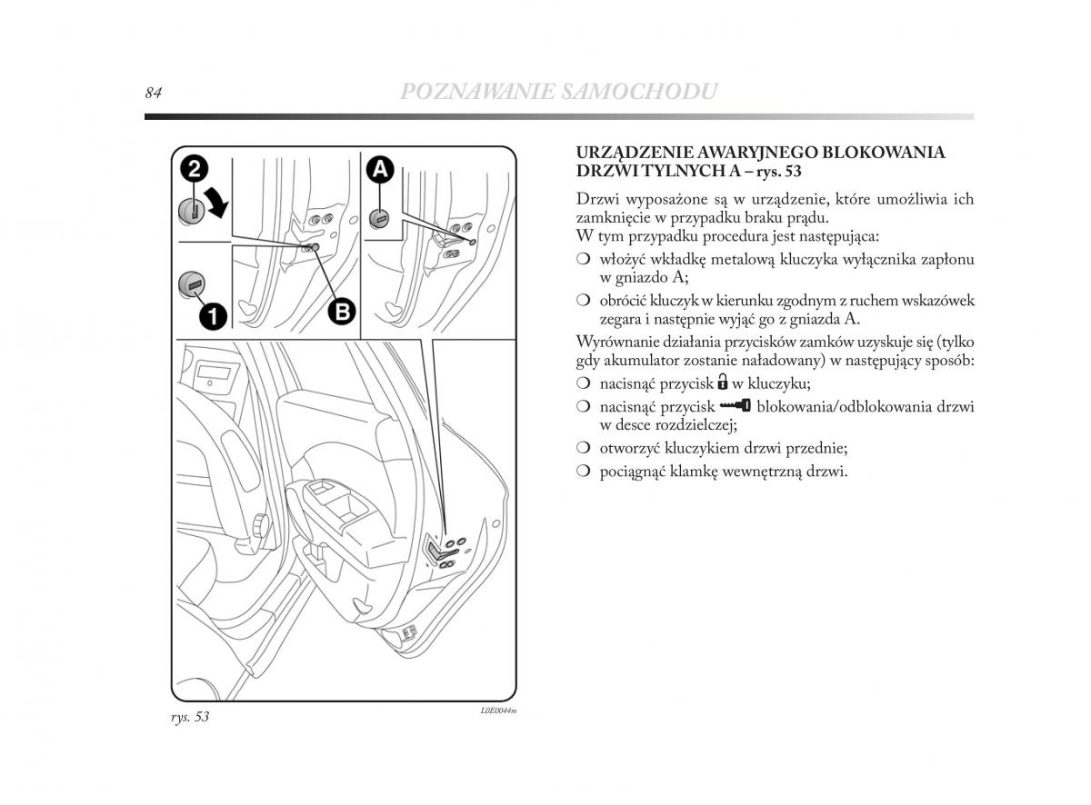 Lancia Delta Chrysler Delta instrukcja obslugi / page 85