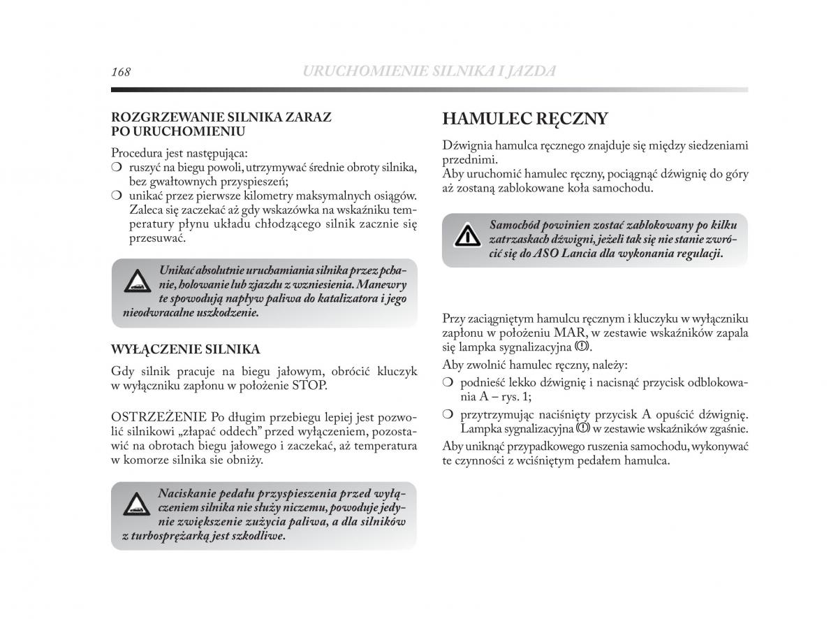 Lancia Delta Chrysler Delta instrukcja obslugi / page 169