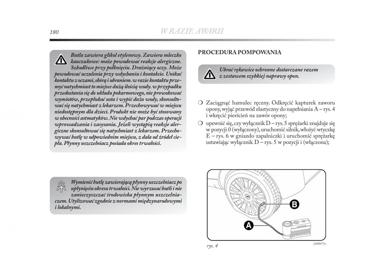 Lancia Delta Chrysler Delta instrukcja obslugi / page 181