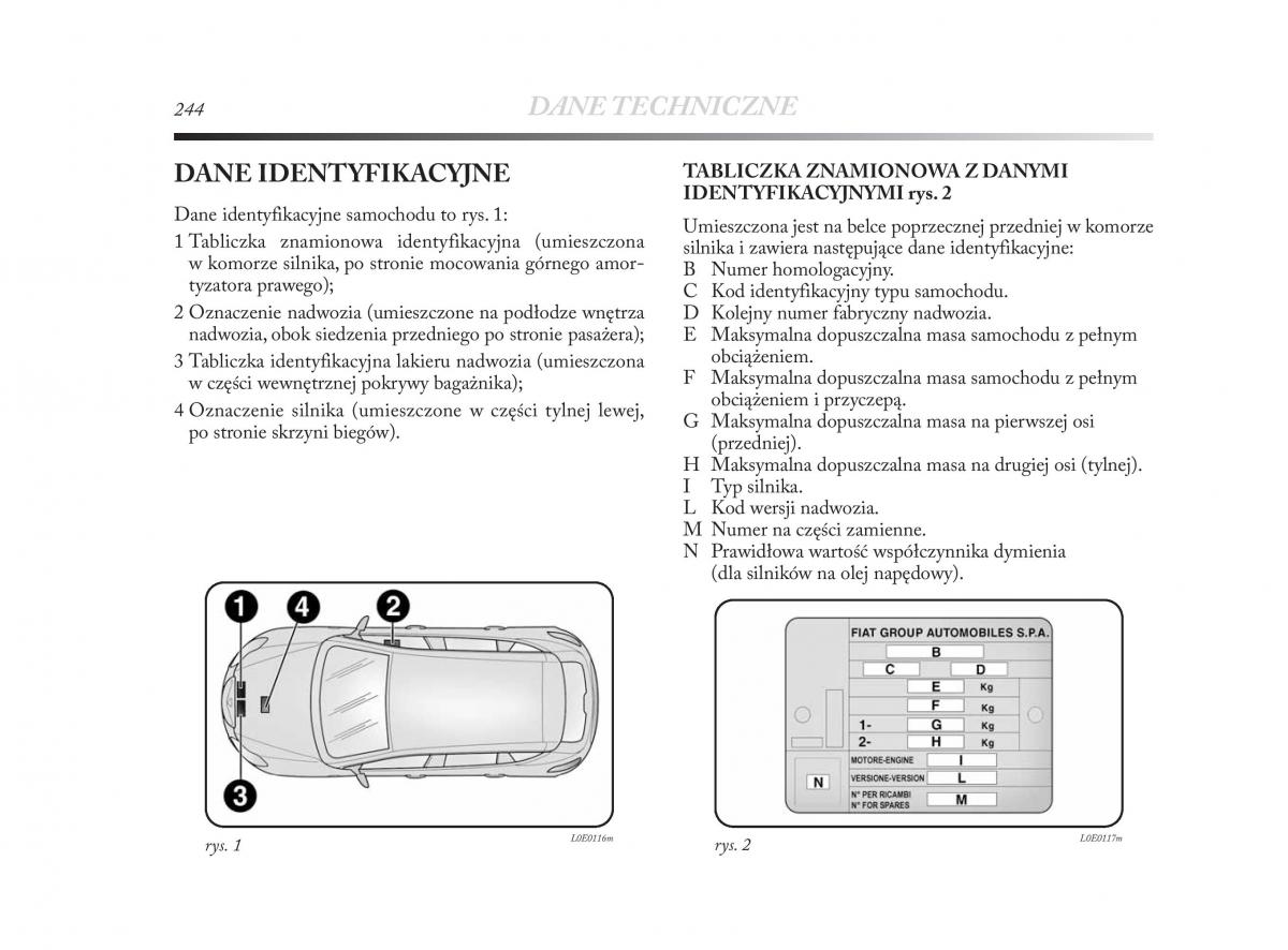 Lancia Delta Chrysler Delta instrukcja obslugi / page 245