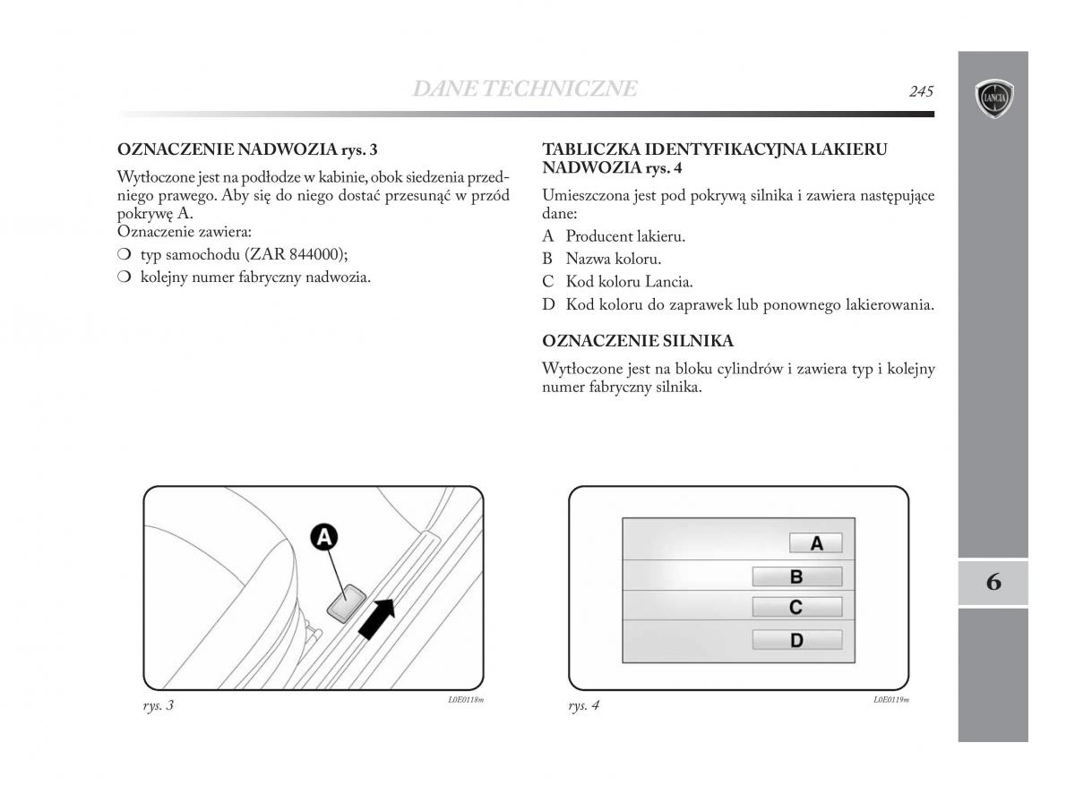 Lancia Delta Chrysler Delta instrukcja obslugi / page 246