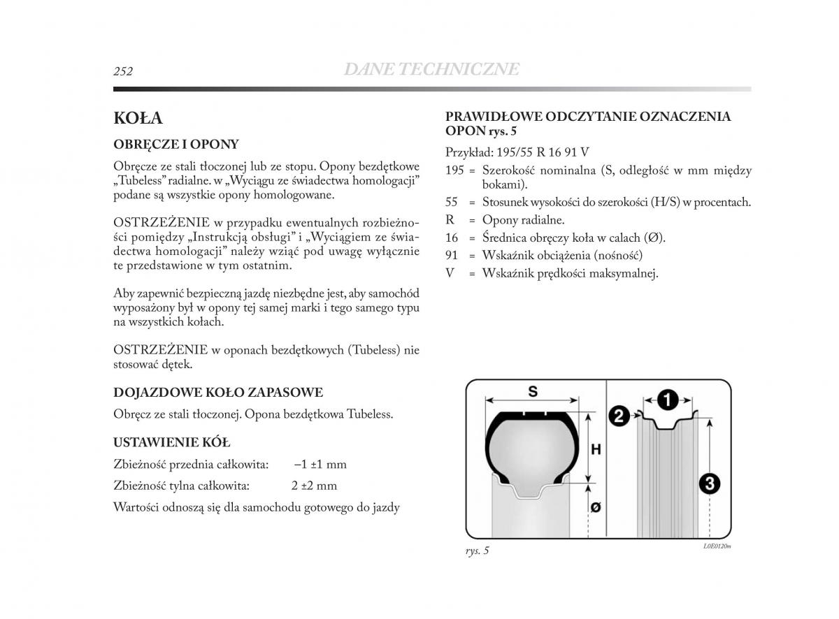 Lancia Delta Chrysler Delta instrukcja obslugi / page 253