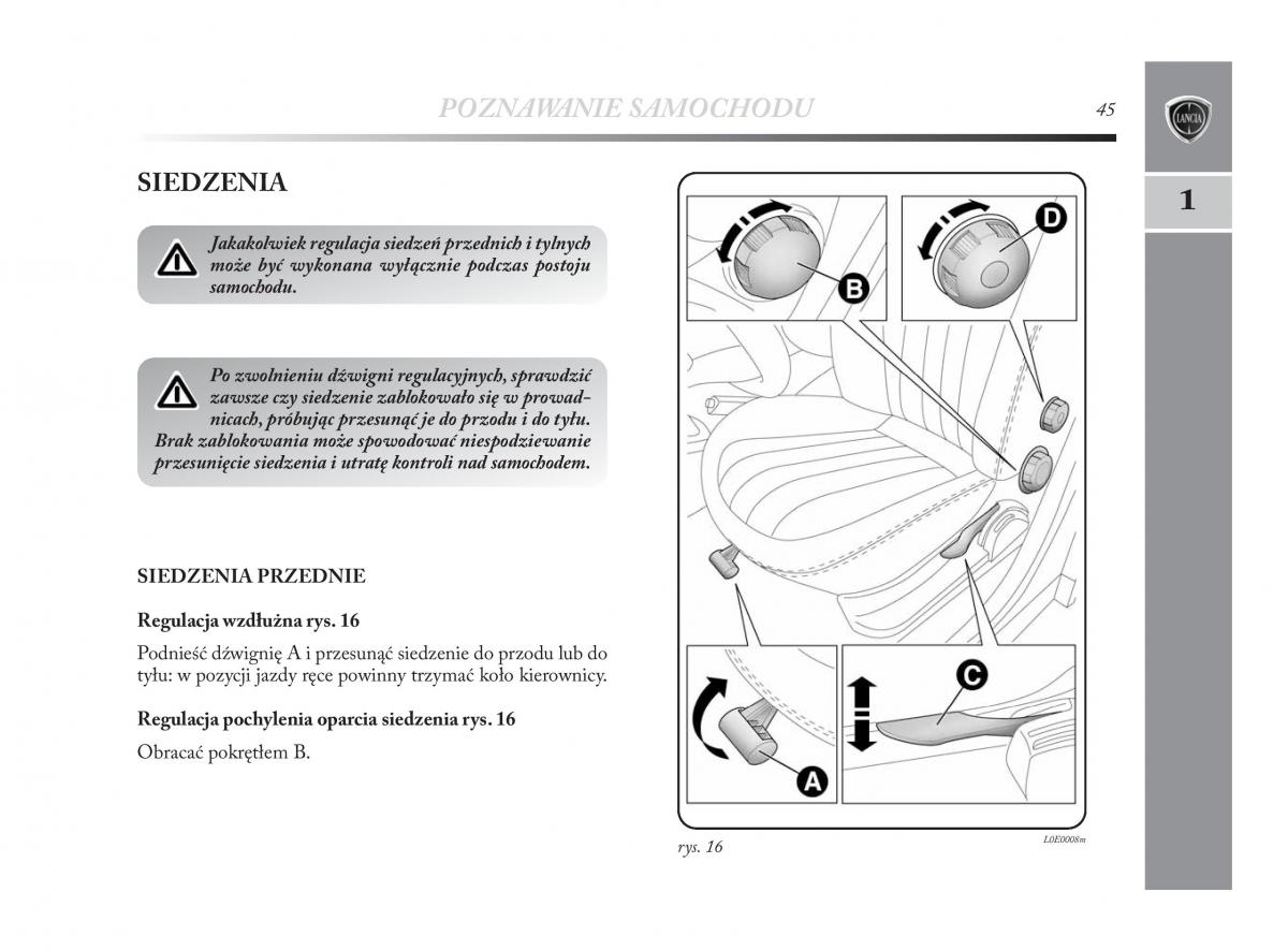 Lancia Delta Chrysler Delta instrukcja obslugi / page 46