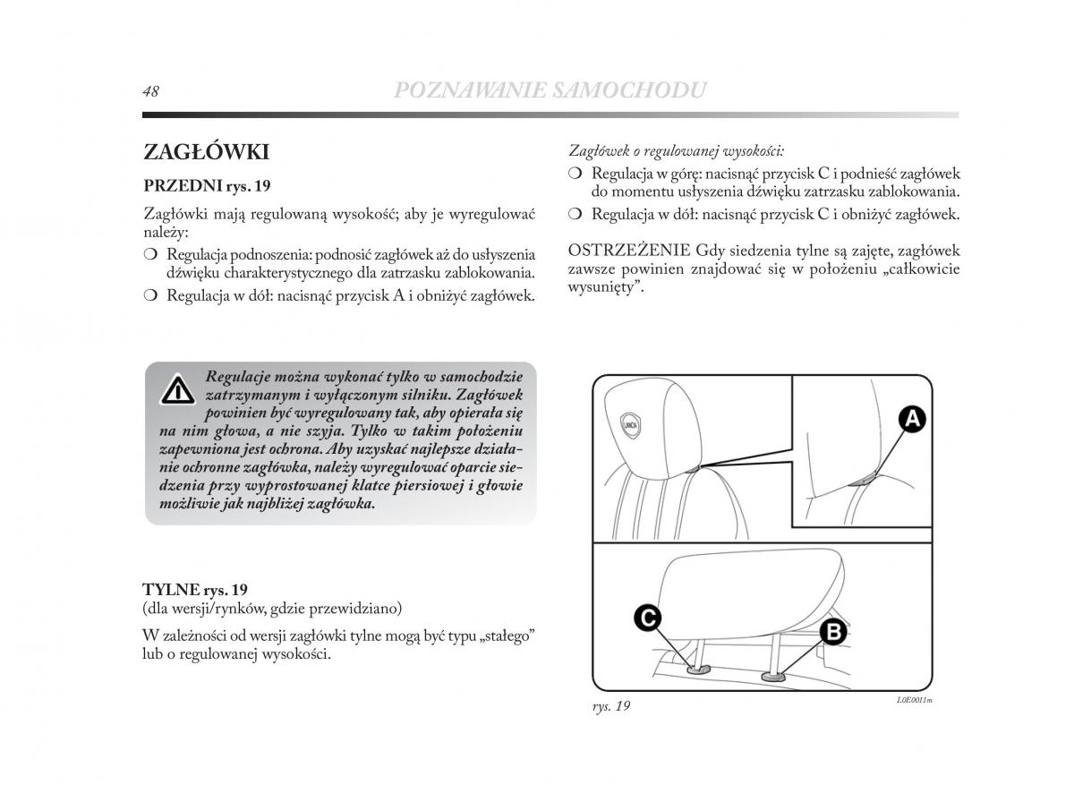 Lancia Delta Chrysler Delta instrukcja obslugi / page 49