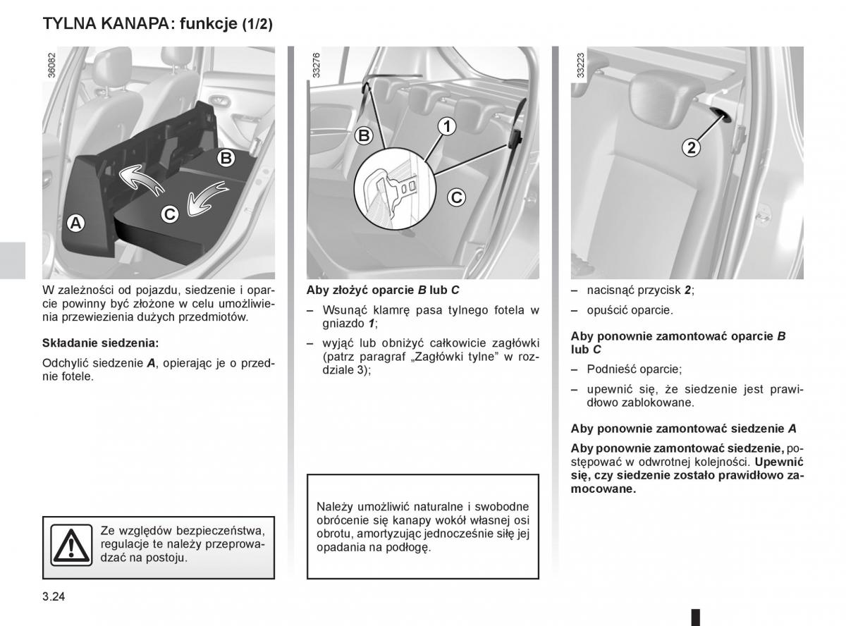 Dacia Sandero II 2 instrukcja obslugi / page 124