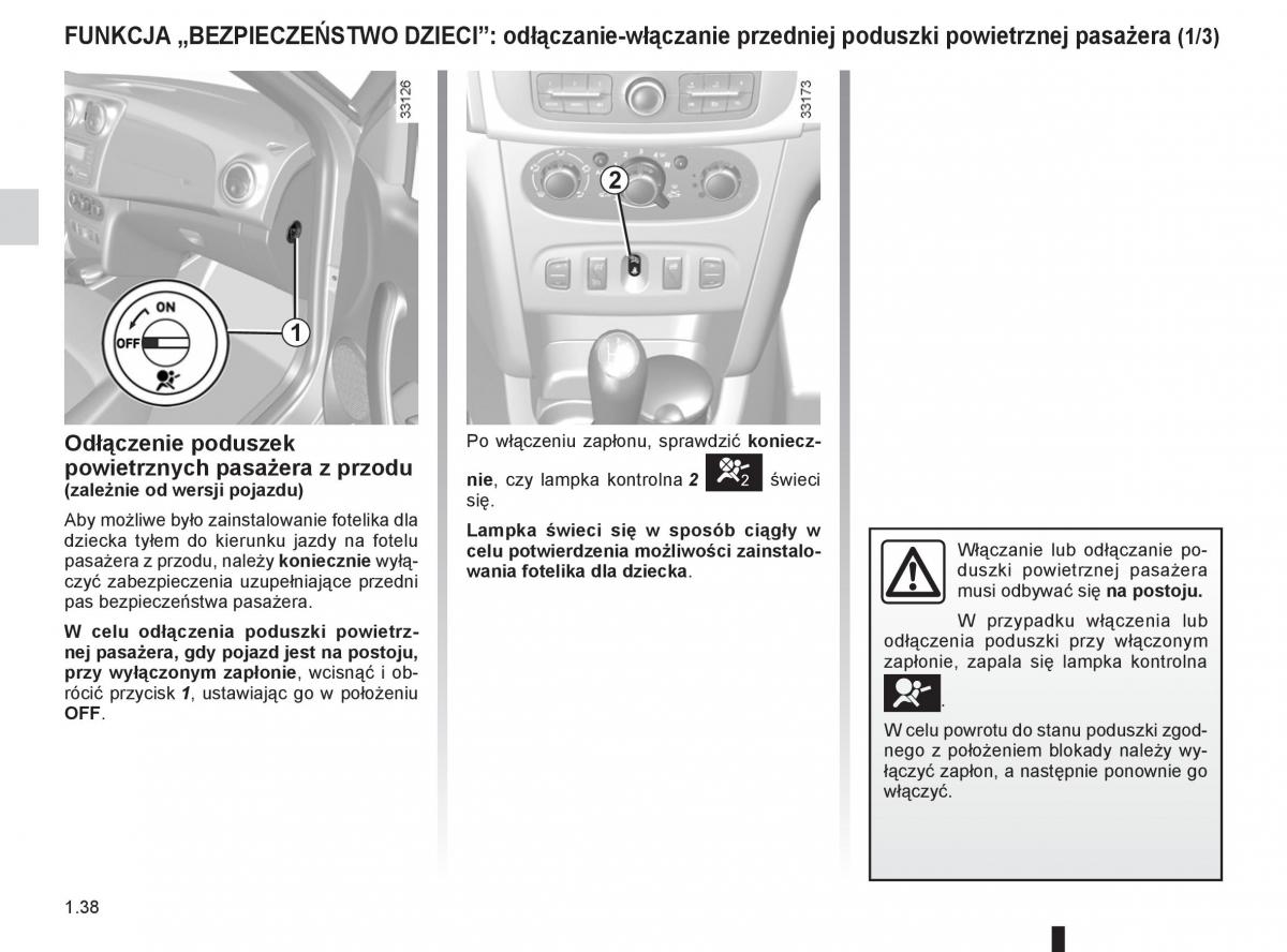 Dacia Sandero II 2 instrukcja obslugi / page 42