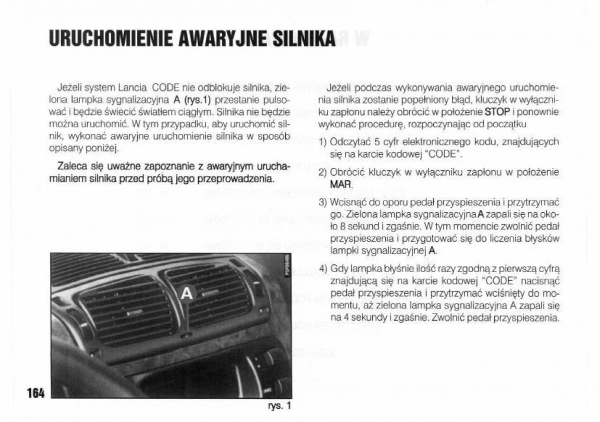 Lancia Kappa instrukcja obslugi / page 166