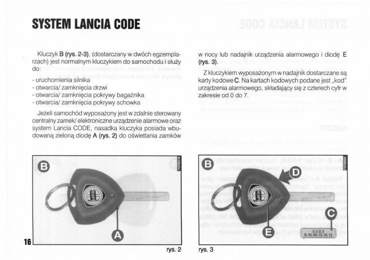 Lancia Kappa instrukcja obslugi / page 18