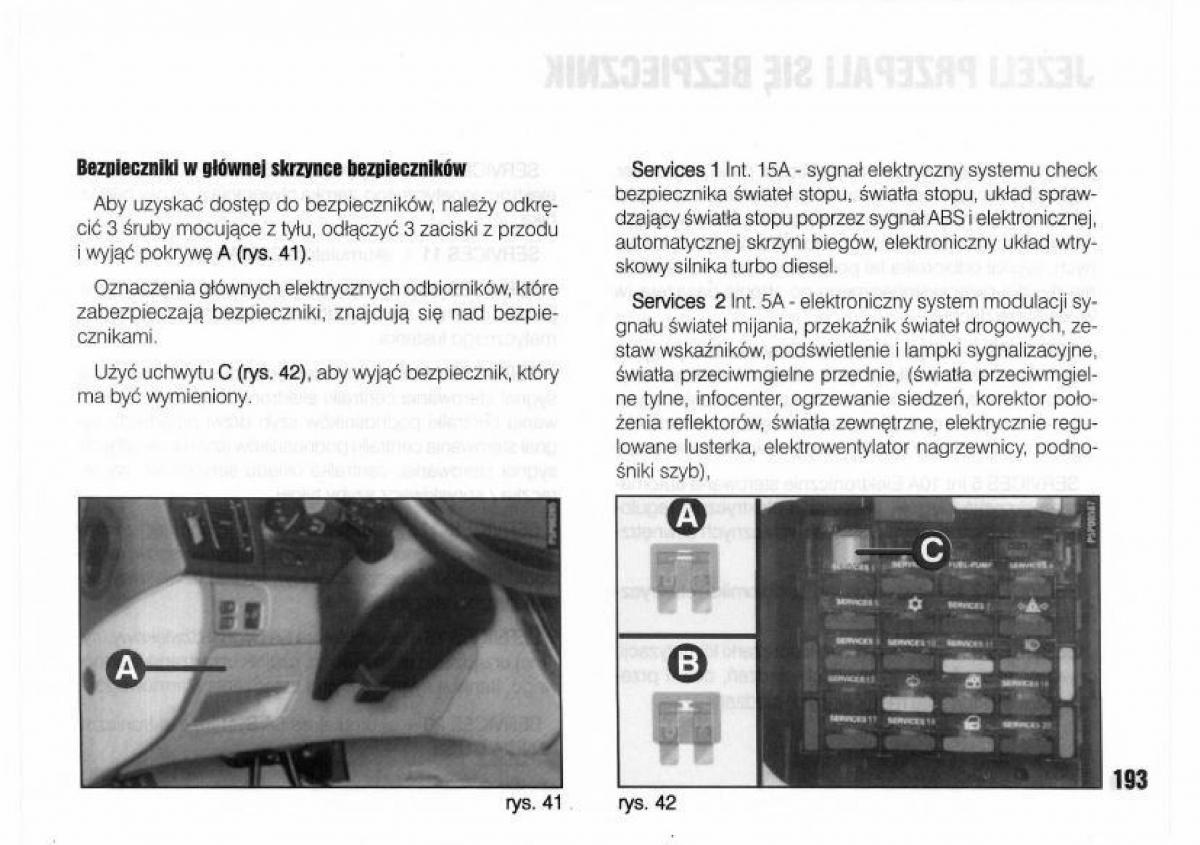 Lancia Kappa instrukcja obslugi / page 195