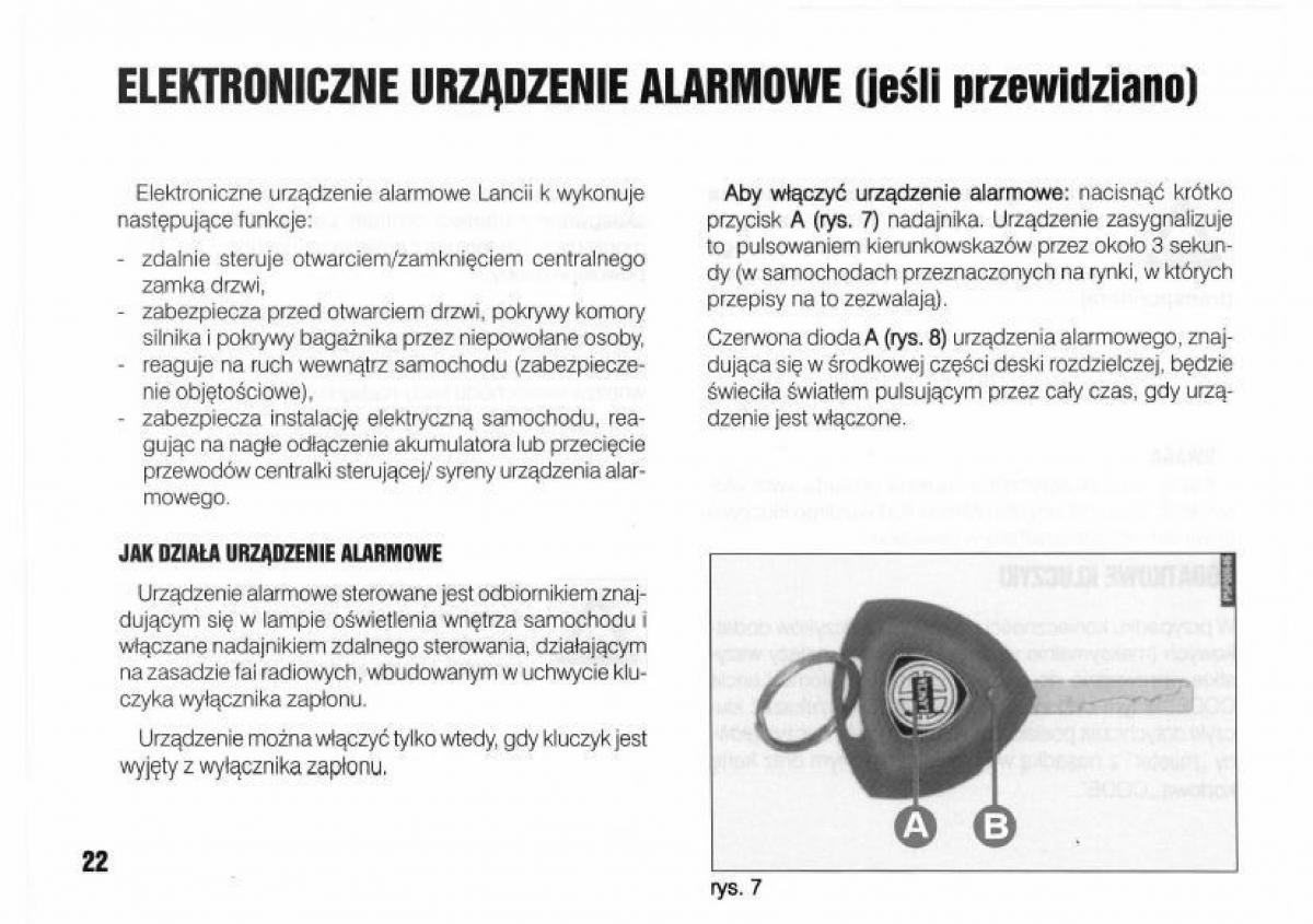 Lancia Kappa instrukcja obslugi / page 24