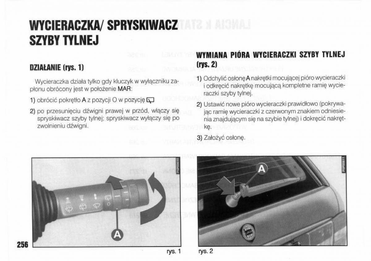 Lancia Kappa instrukcja obslugi / page 258