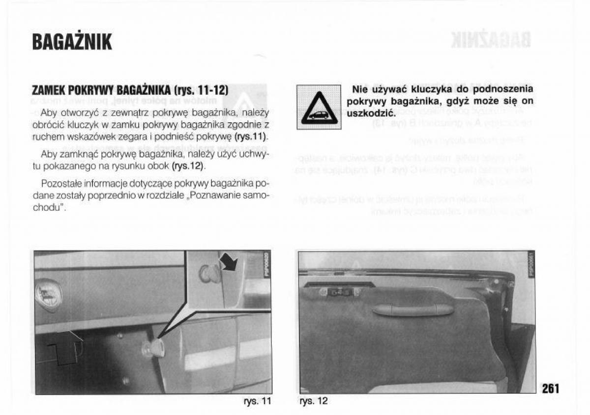 Lancia Kappa instrukcja obslugi / page 263