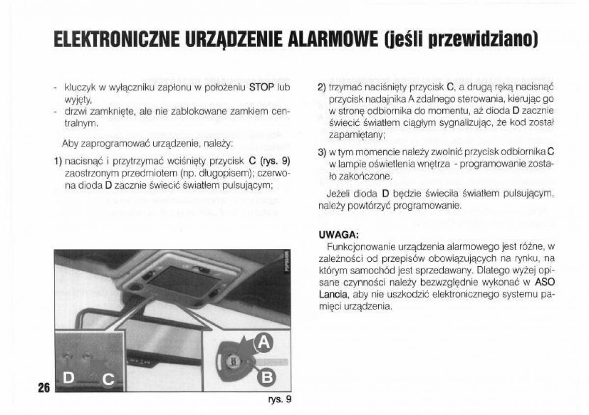 Lancia Kappa instrukcja obslugi / page 28