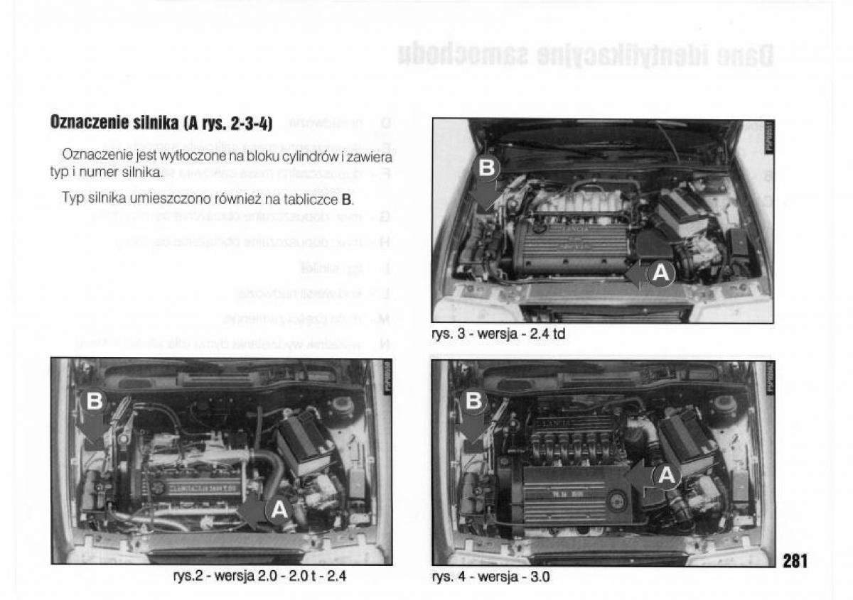 Lancia Kappa instrukcja obslugi / page 283