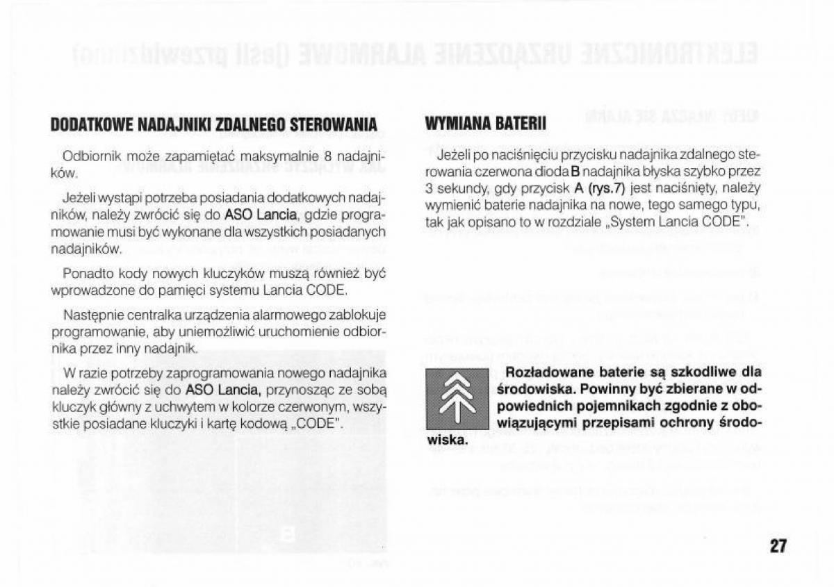 Lancia Kappa instrukcja obslugi / page 29