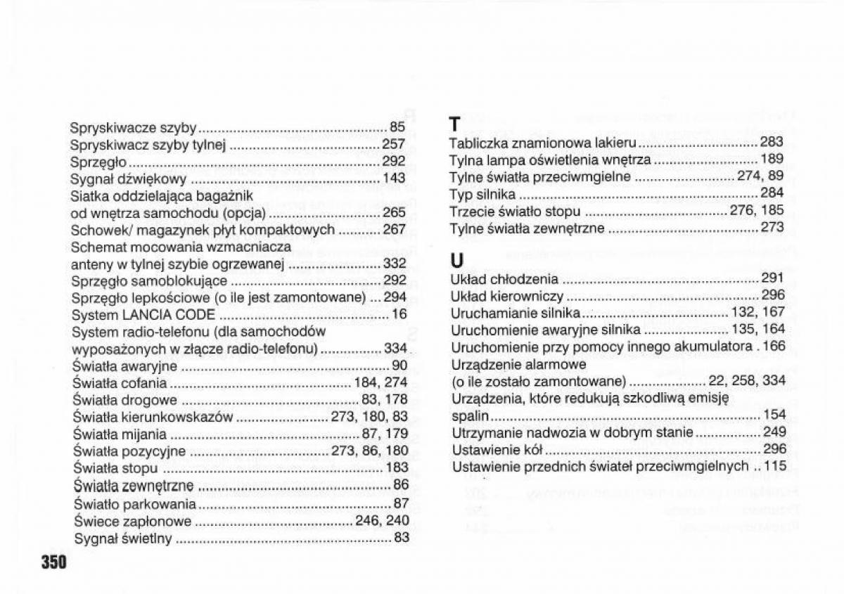 Lancia Kappa instrukcja obslugi / page 352