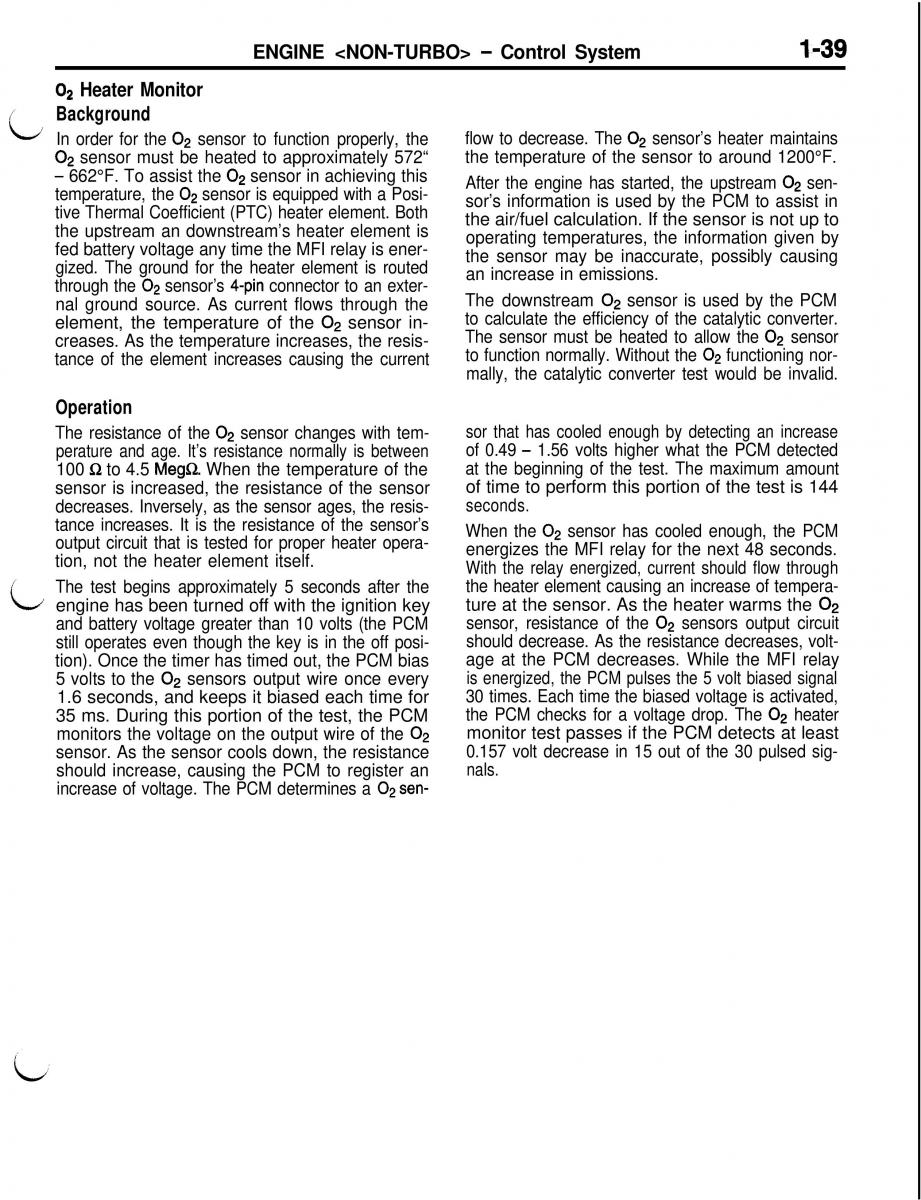 Mitsubishi Eclipse II technical information manual / page 60