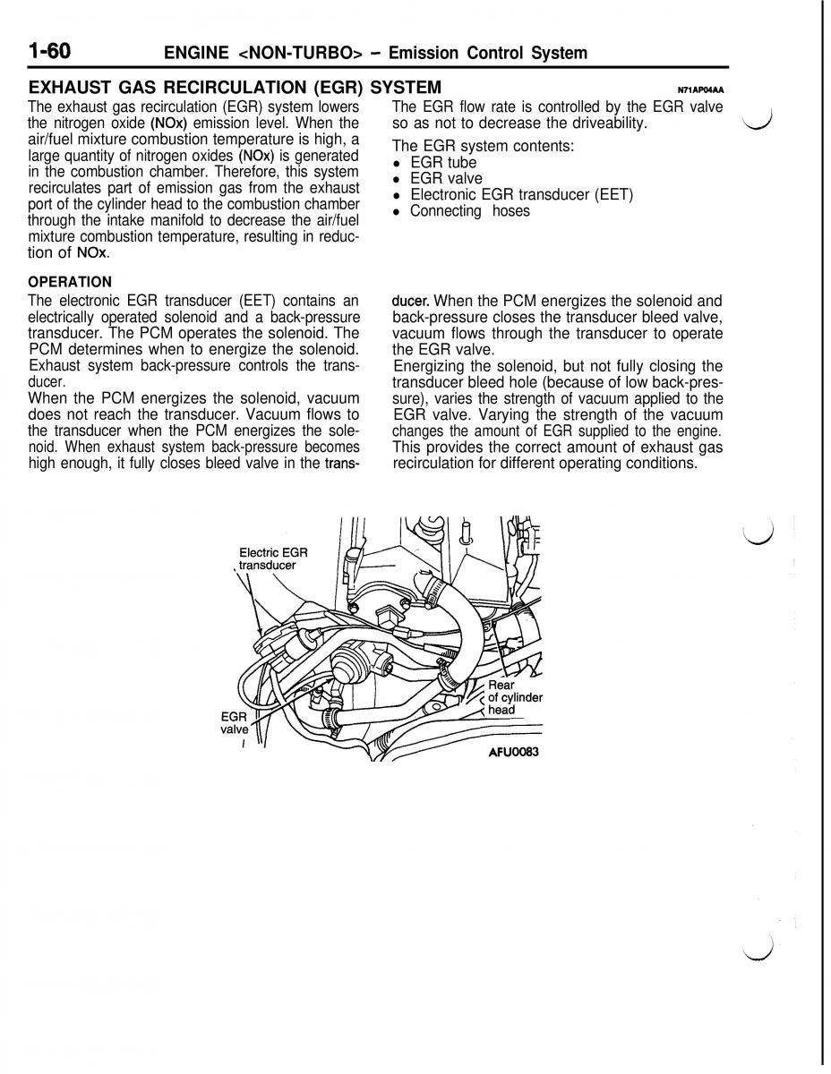 Mitsubishi Eclipse II technical information manual / page 81