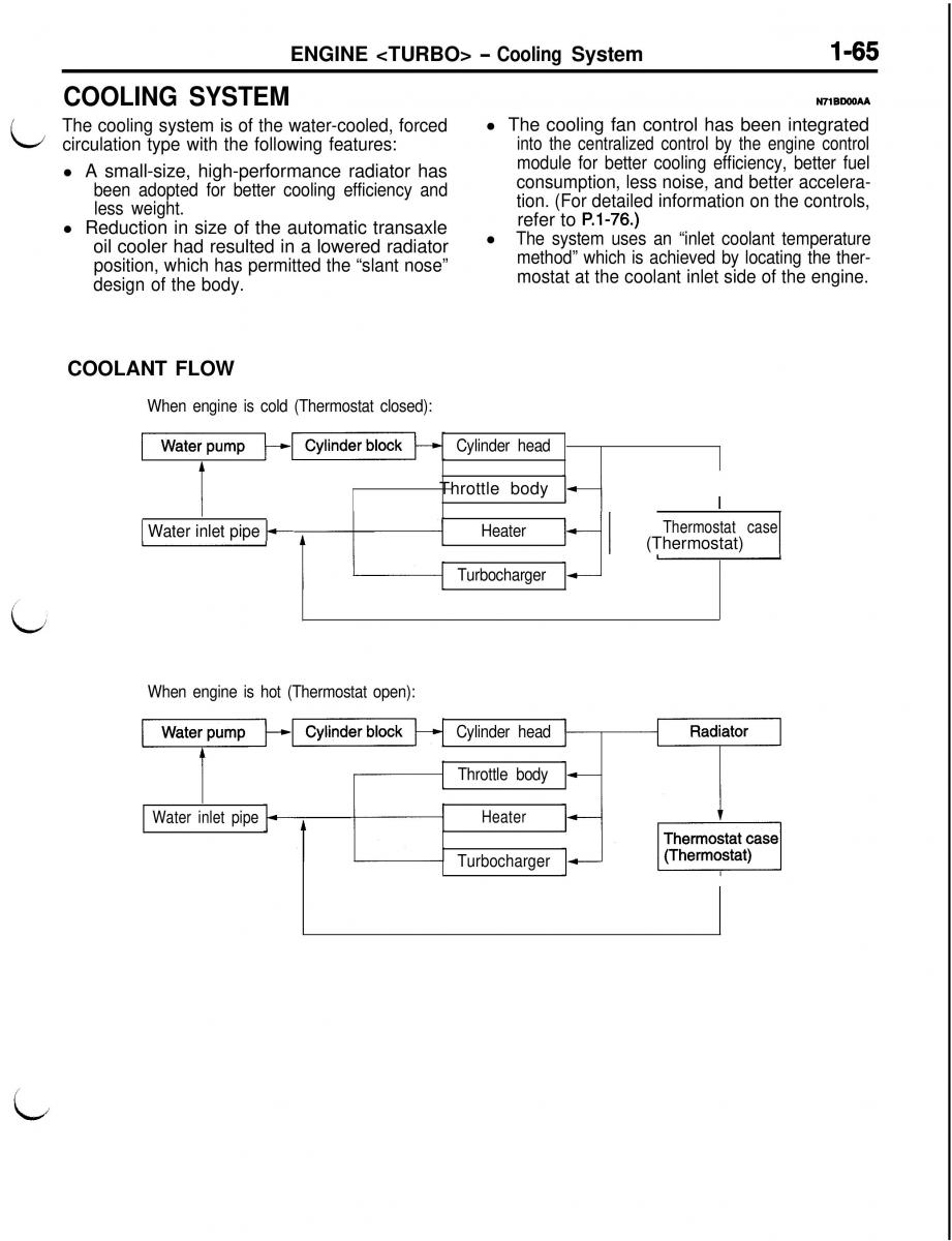 Mitsubishi Eclipse II technical information manual / page 86