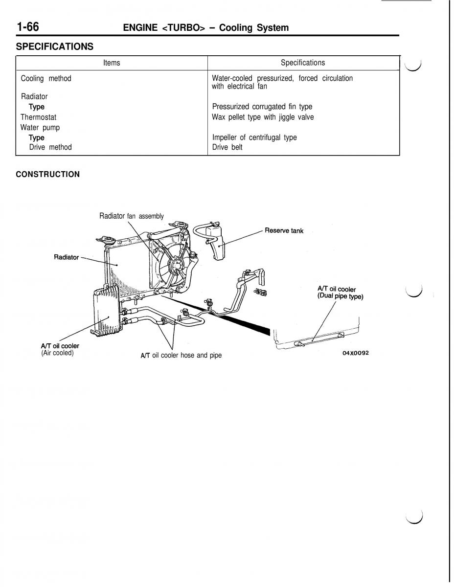 Mitsubishi Eclipse II technical information manual / page 87