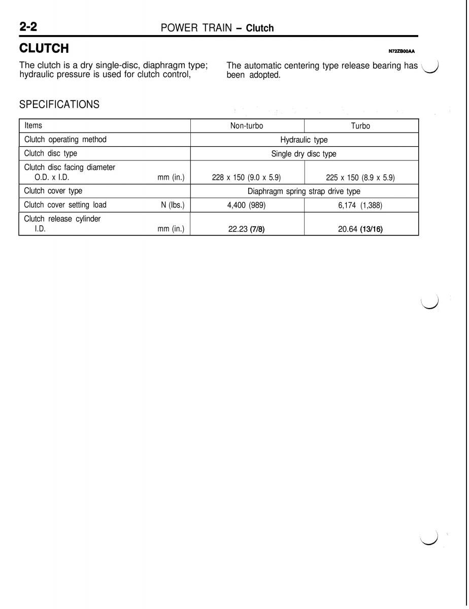 Mitsubishi Eclipse II technical information manual / page 115