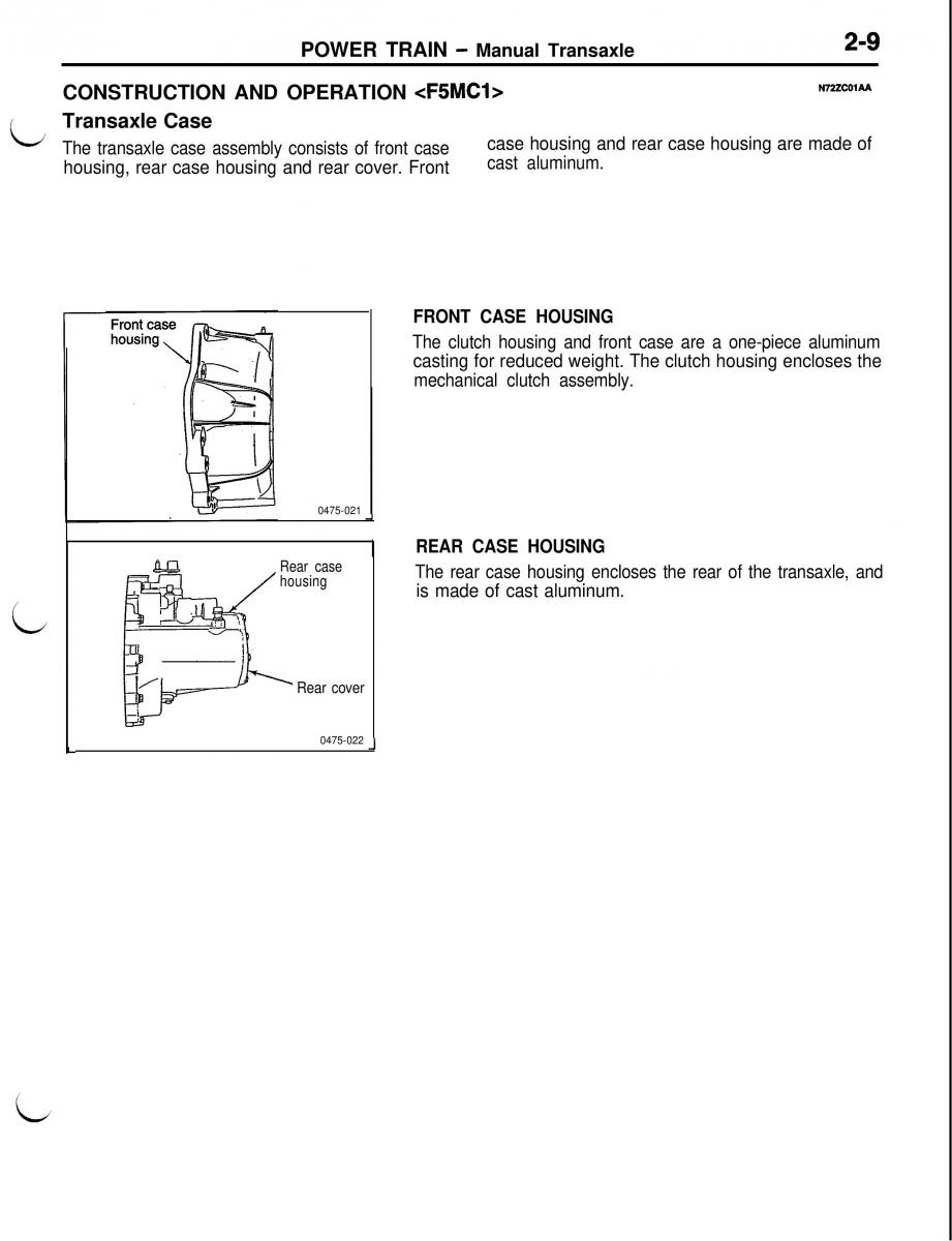 Mitsubishi Eclipse II technical information manual / page 122