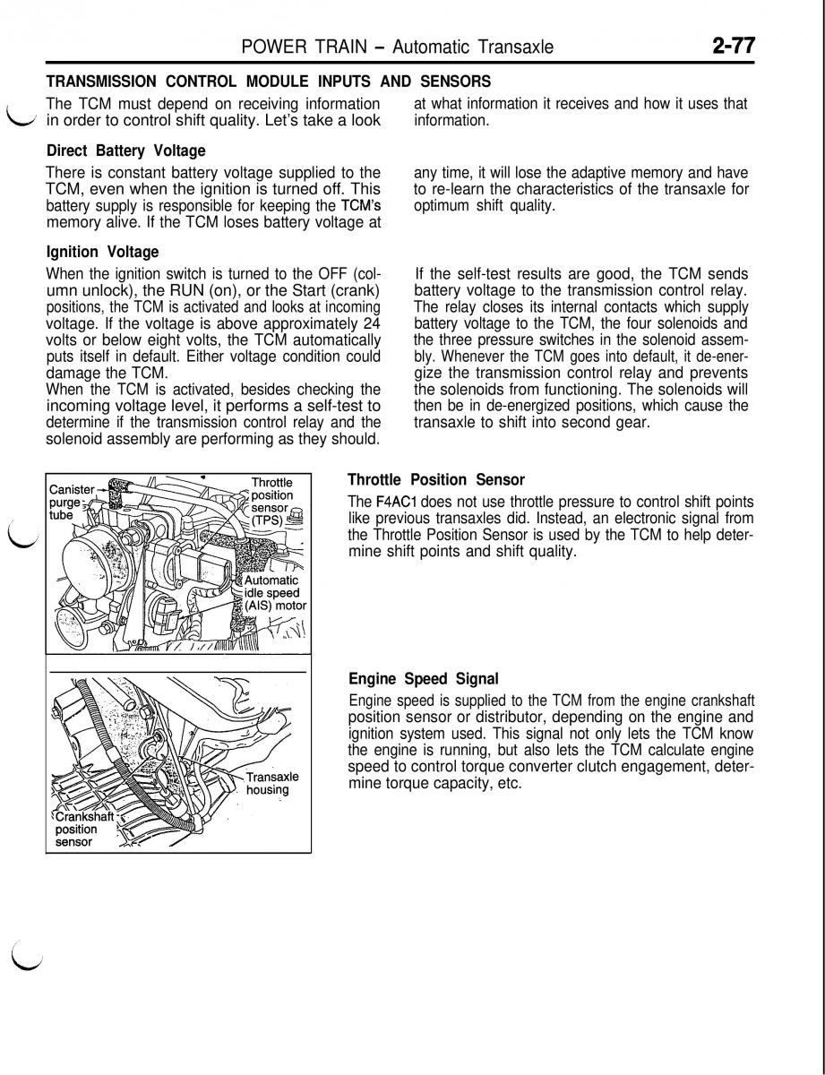 Mitsubishi Eclipse II technical information manual / page 190