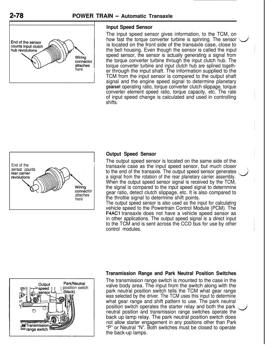 Mitsubishi Eclipse II technical information manual / page 191