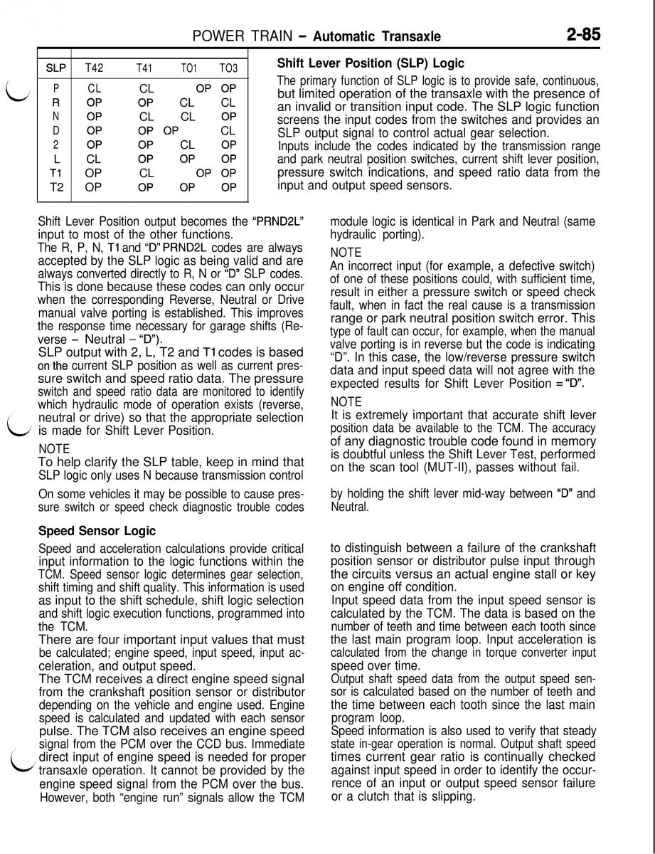 Mitsubishi Eclipse II technical information manual / page 198