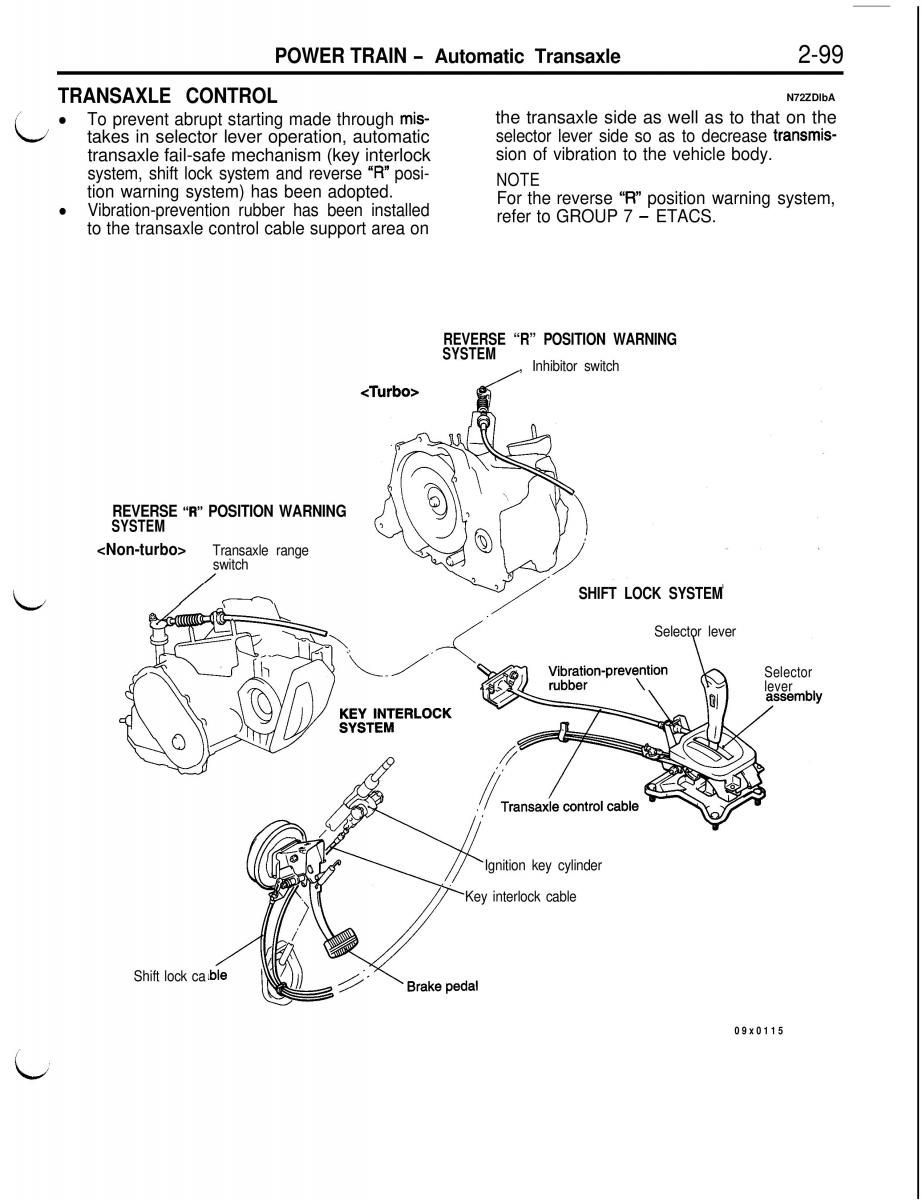 Mitsubishi Eclipse II technical information manual / page 212