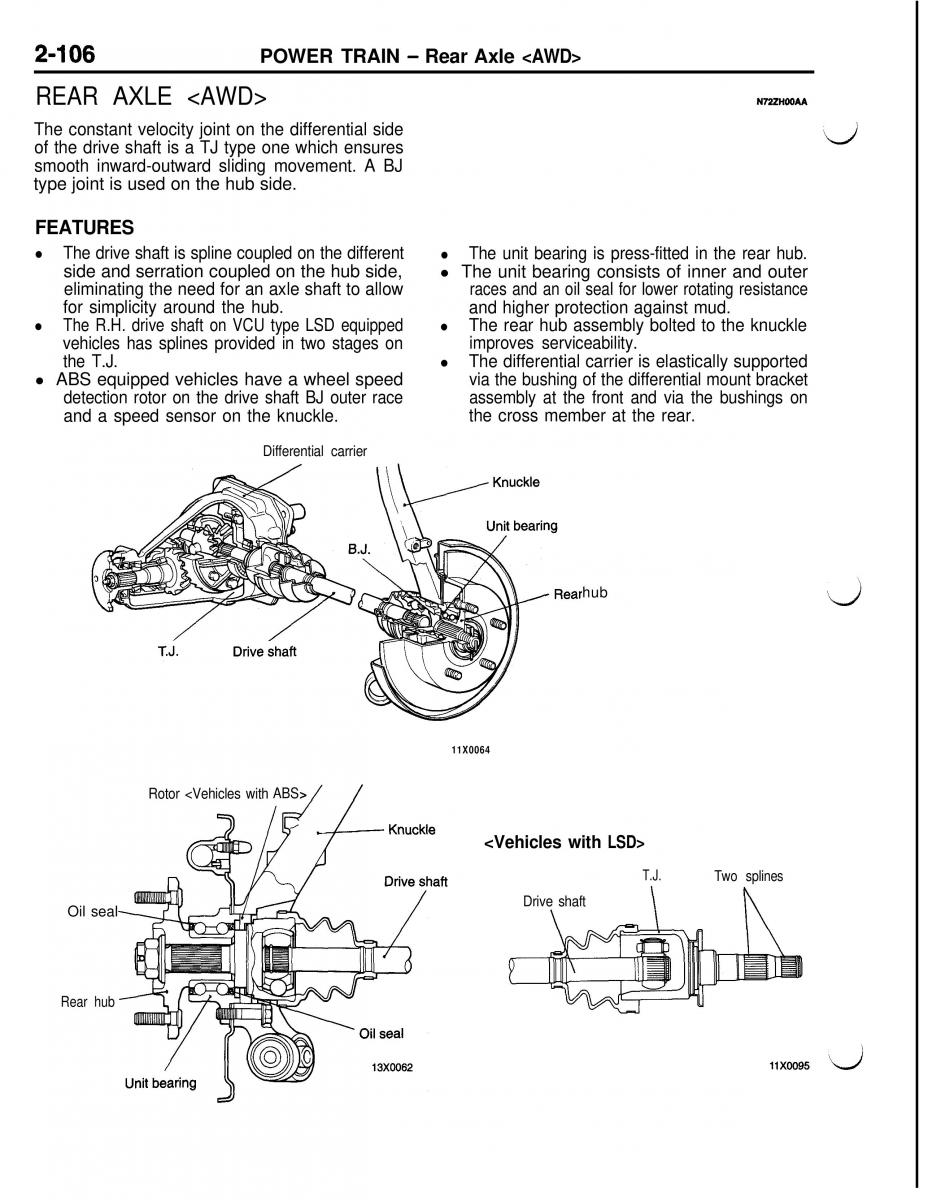 Mitsubishi Eclipse II technical information manual / page 219