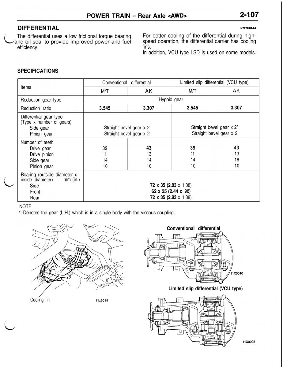 Mitsubishi Eclipse II technical information manual / page 220