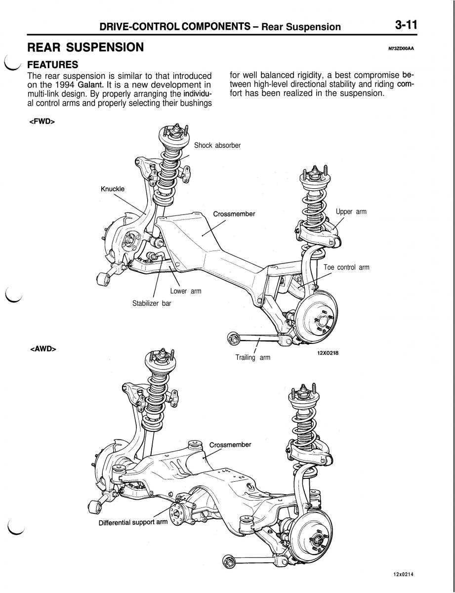 Mitsubishi Eclipse II technical information manual / page 232