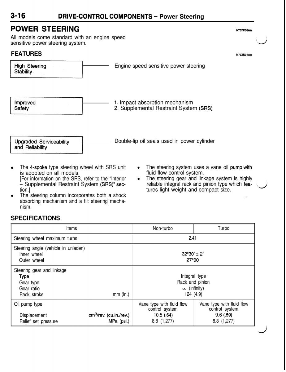 Mitsubishi Eclipse II technical information manual / page 237