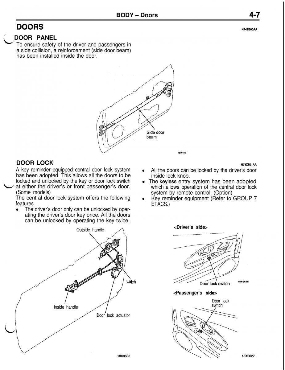 Mitsubishi Eclipse II technical information manual / page 288