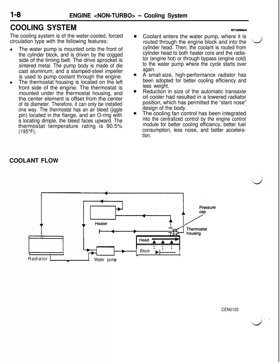 Mitsubishi Eclipse II technical information manual / page 29