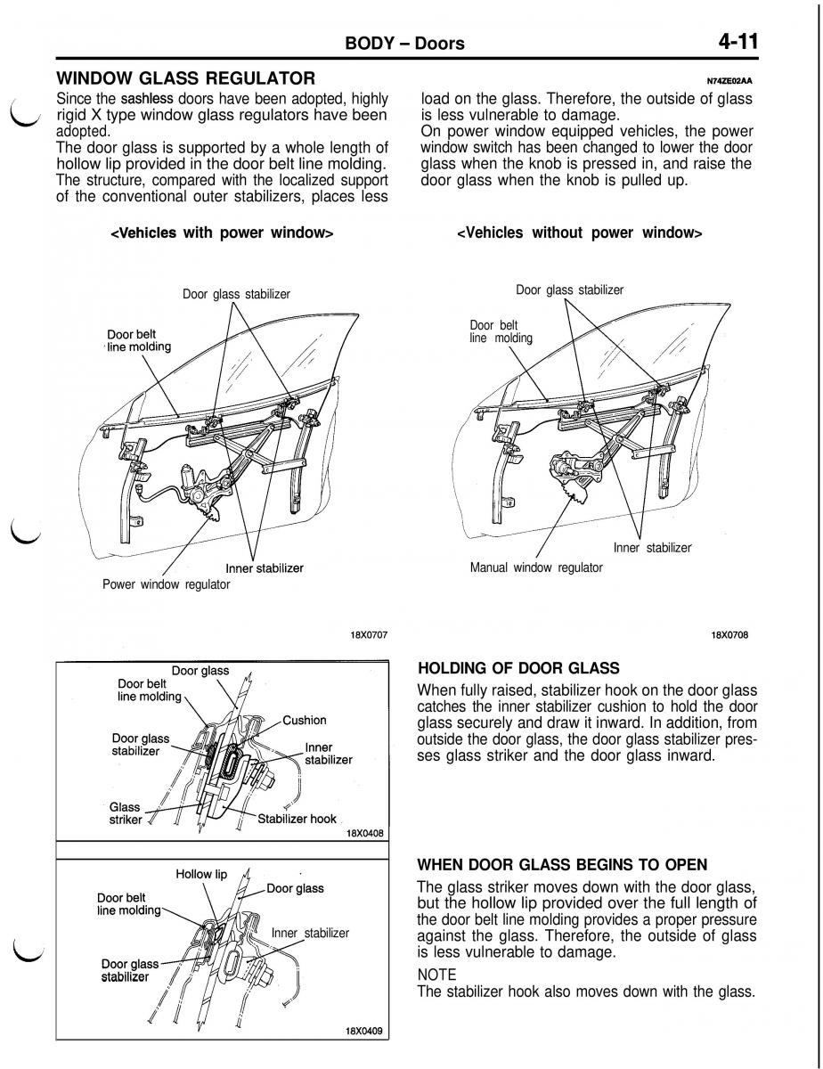 Mitsubishi Eclipse II technical information manual / page 292