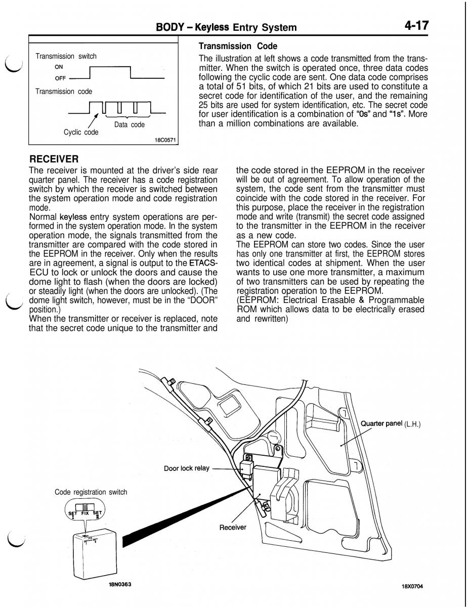 Mitsubishi Eclipse II technical information manual / page 298