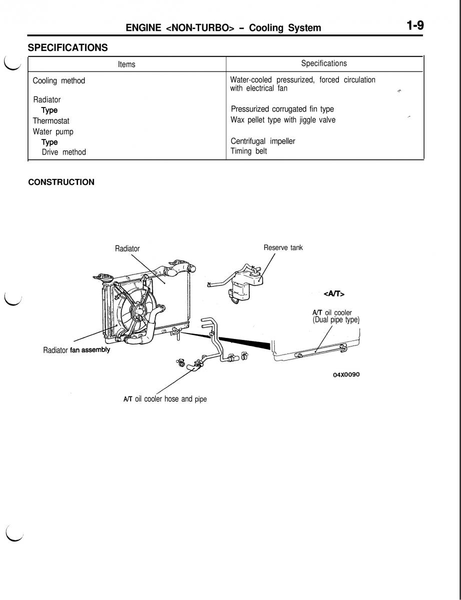 Mitsubishi Eclipse II technical information manual / page 30