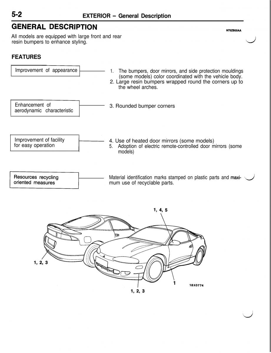 Mitsubishi Eclipse II technical information manual / page 309