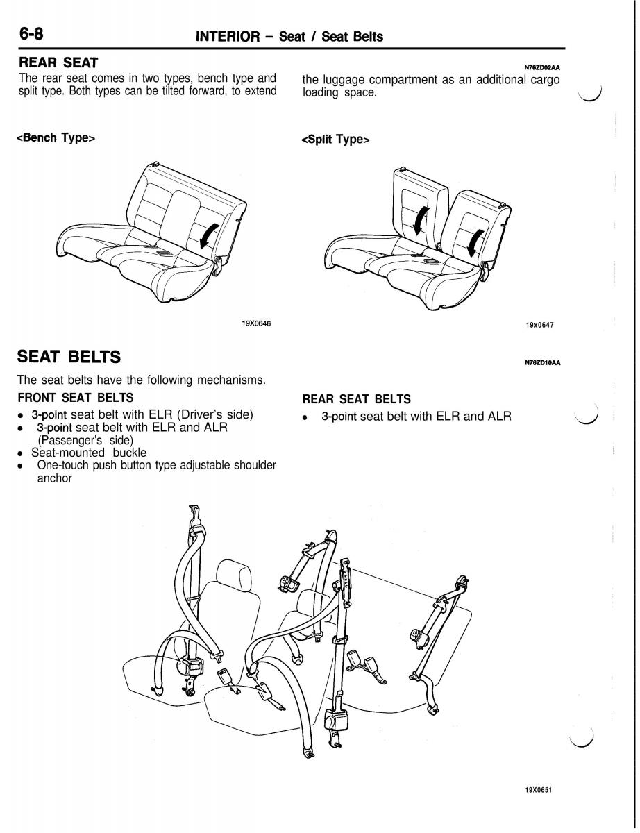 Mitsubishi Eclipse II technical information manual / page 319