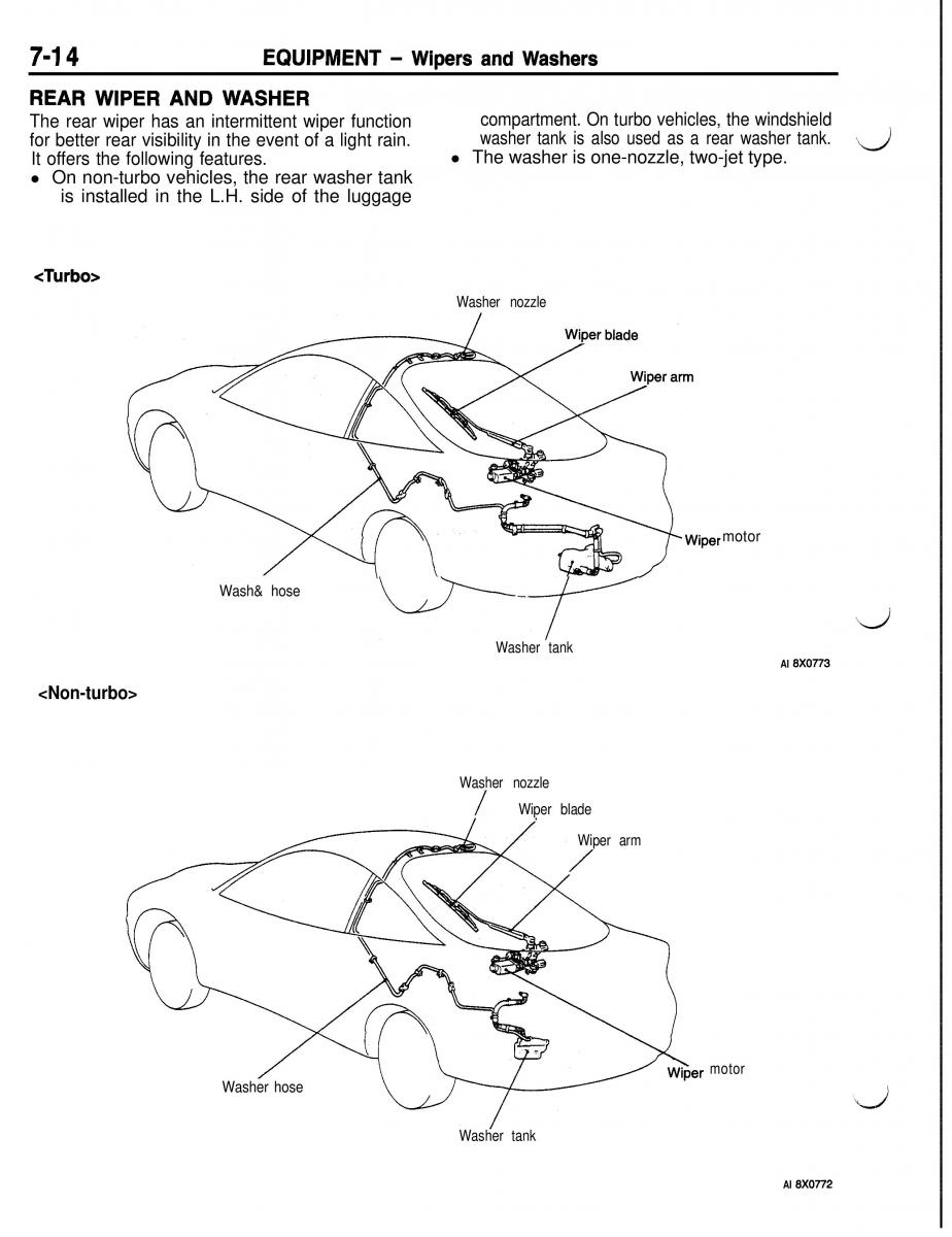 Mitsubishi Eclipse II technical information manual / page 355