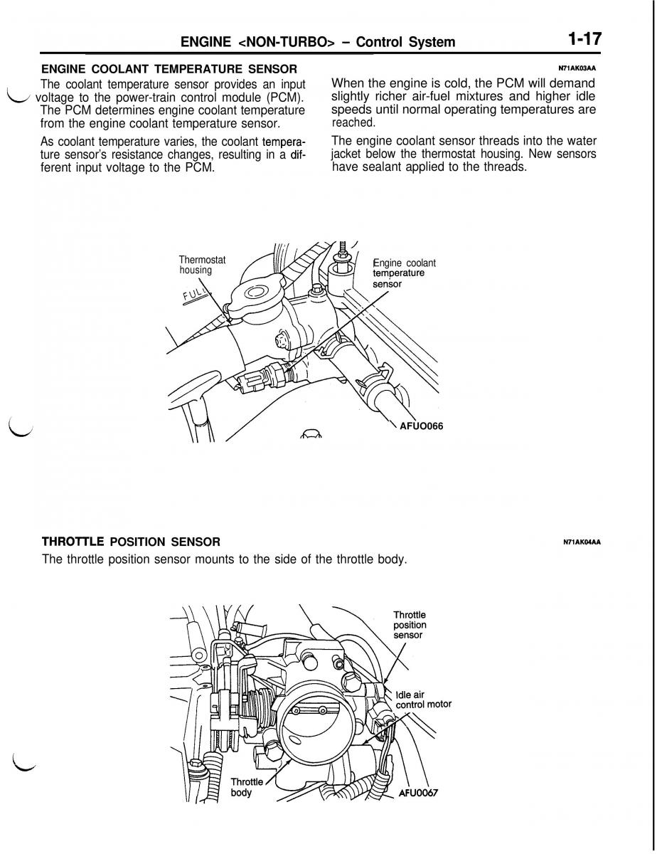 Mitsubishi Eclipse II technical information manual / page 38