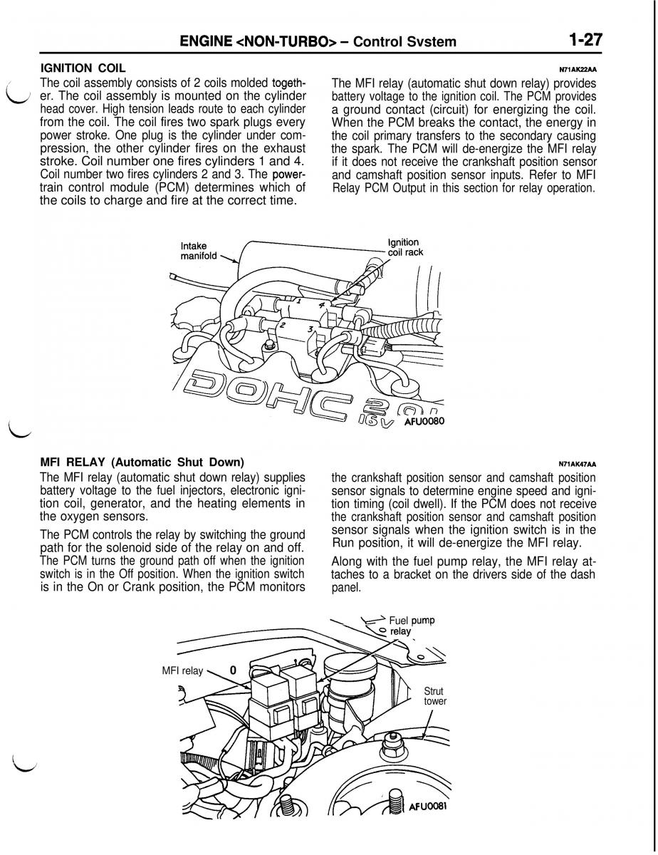 Mitsubishi Eclipse II technical information manual / page 48