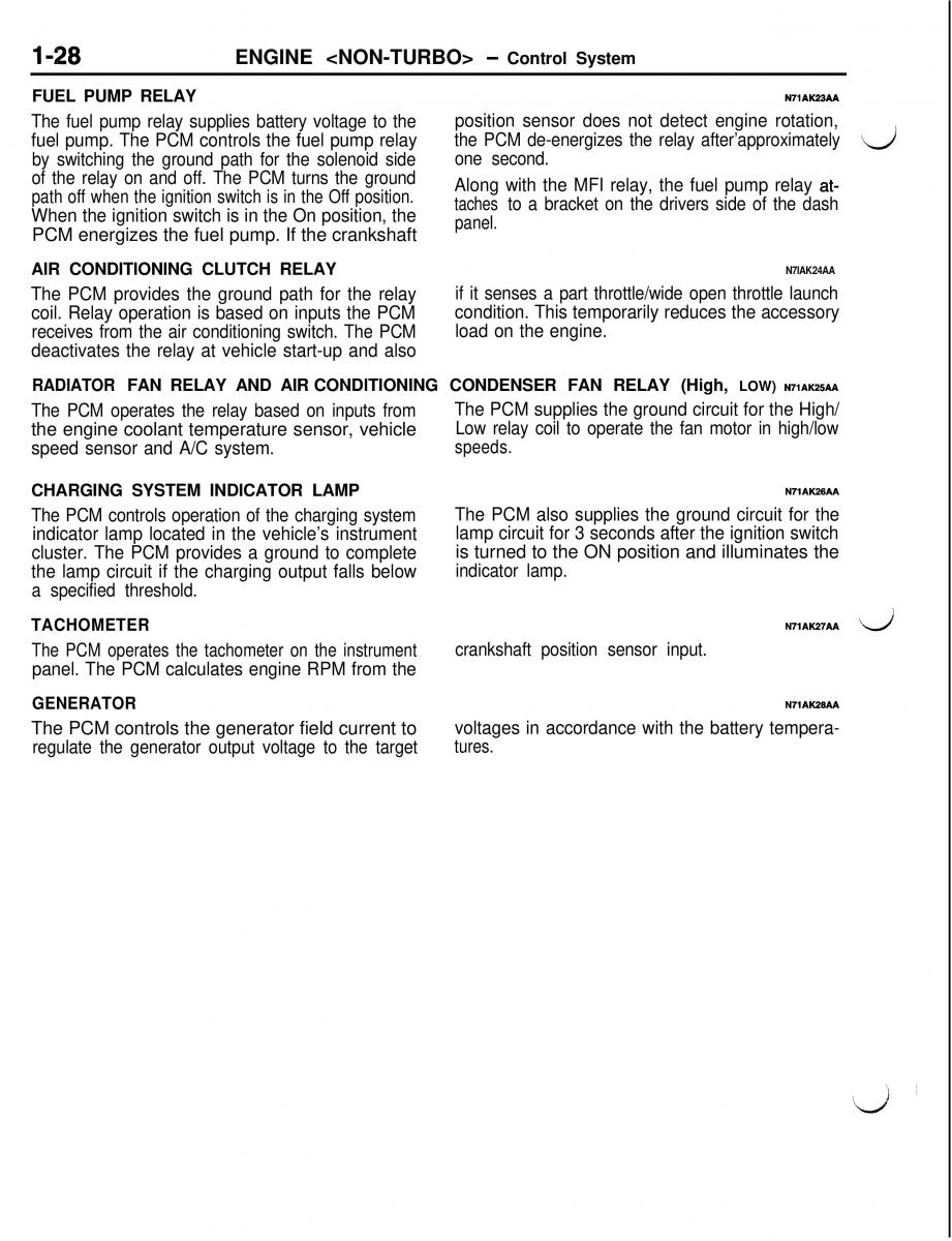 Mitsubishi Eclipse II technical information manual / page 49