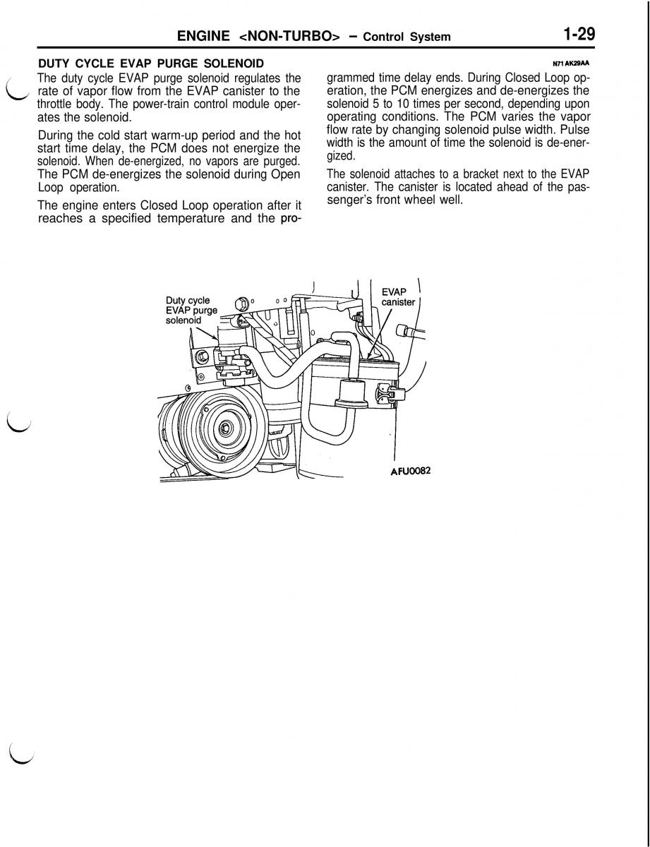 Mitsubishi Eclipse II technical information manual / page 50